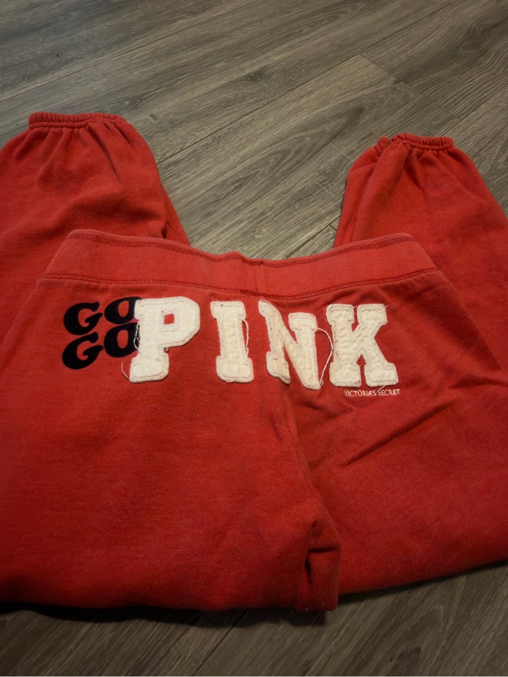 PINK Victoria's Secret Coral-Red Kids Jogger Sweatpants